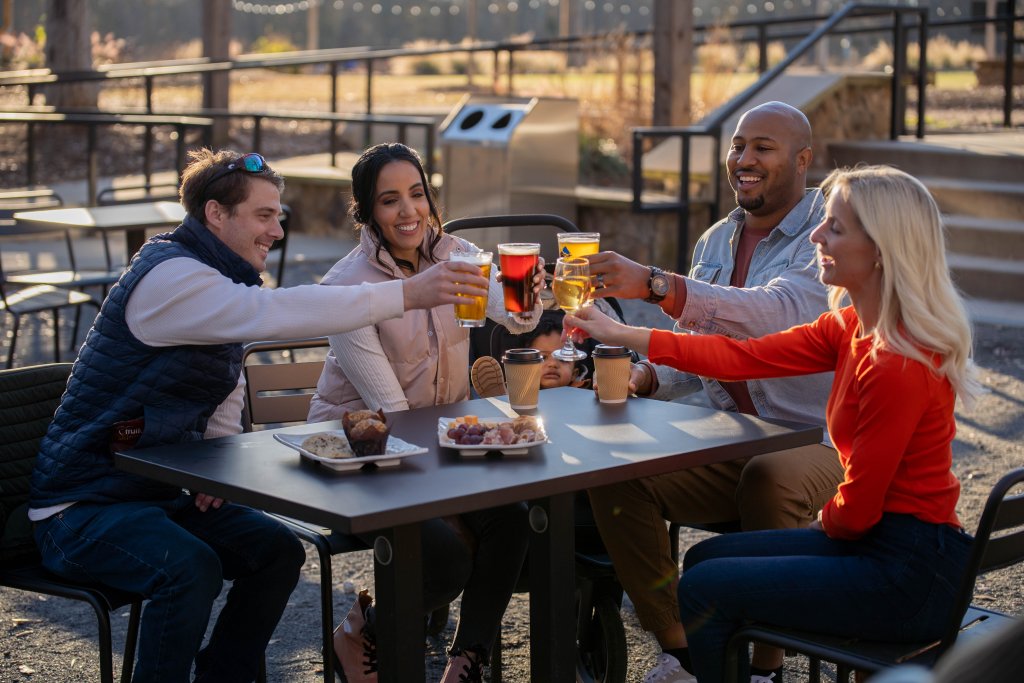 Family Fun Beers cheer at Anne Springs Close Greenway in York County
