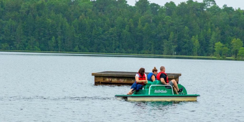 History Buffs Pedal boat at Cheraw State Park