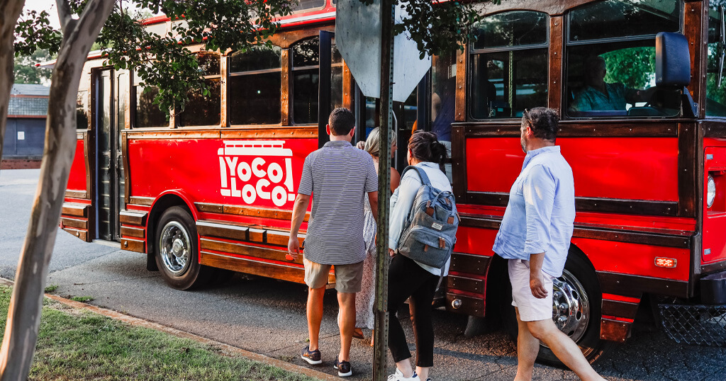 Catch the YoCo LoCo trolley in Fort Mill.