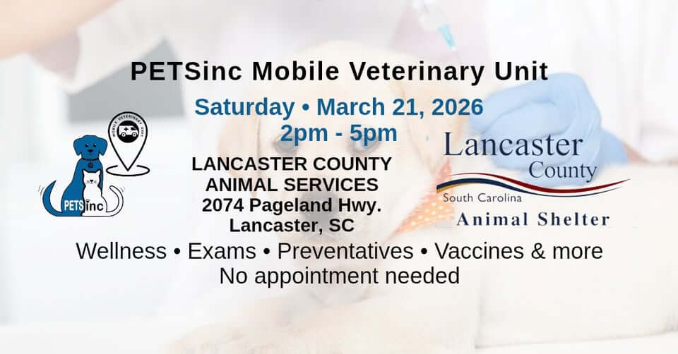 PETSinc Mobile Vet Unit at Lancaster County SC Animal Shelter