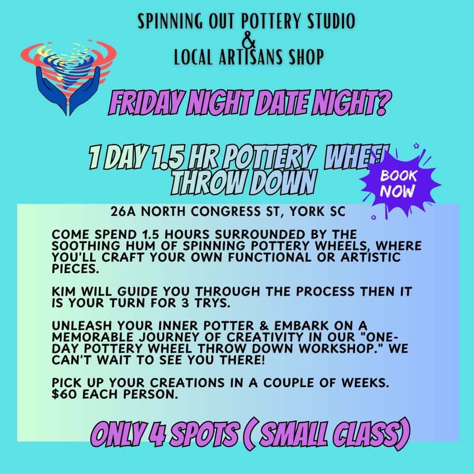 Pottery Wheel Throw Down1 Day 1.5 HR Pottery