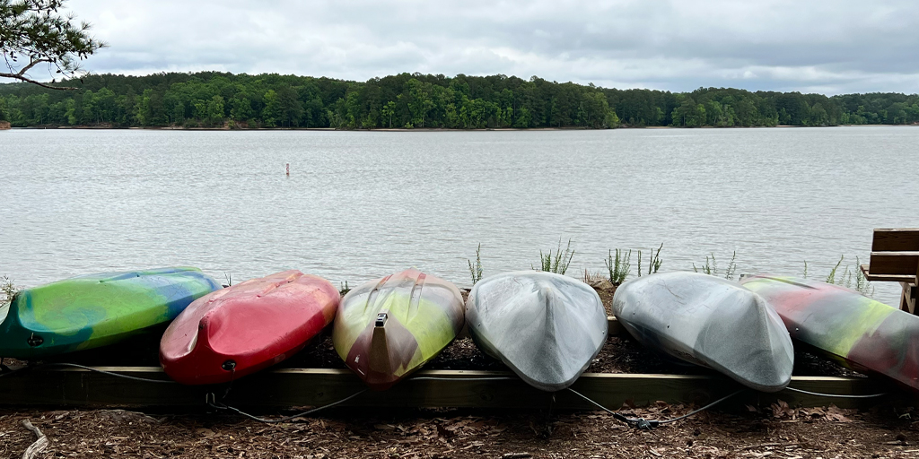 Kayaks at Lake Wateree State Park