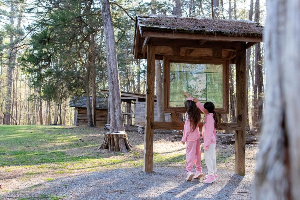 young girls at Kings Mountain State Park