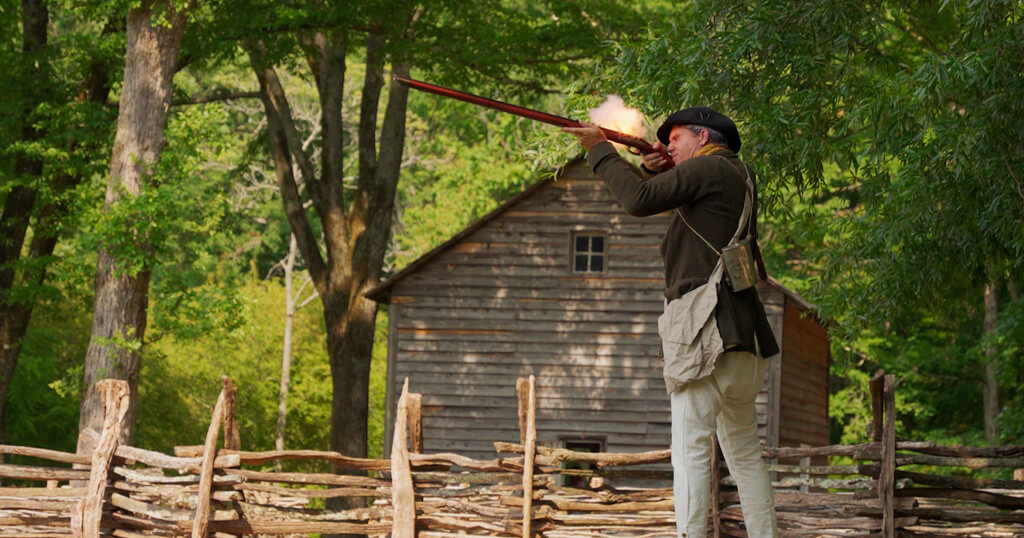 reenactor at Historic Brattonsville